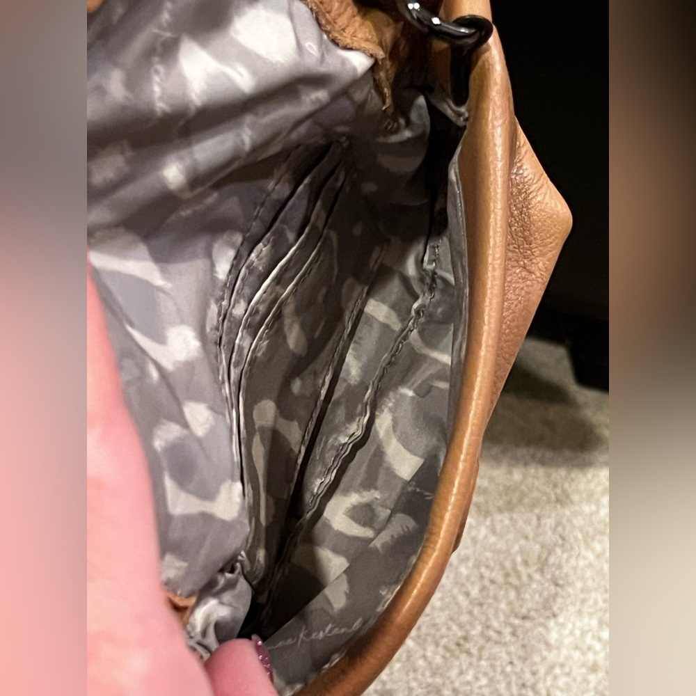AIMEE Kestenberg Leather"Preston"Mini Crossbody Bag with Patterned Interior - Picture 6 of 15
